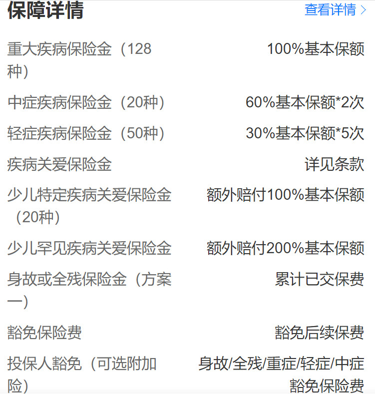 青云卫1号少儿重疾险（互联网专属）