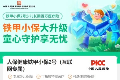 人保铁甲小保2号少儿长期医疗险(保证续保到17岁)-保险超市